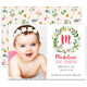 White Bud Wreath Photo Birth Announcements Image 3 of 3